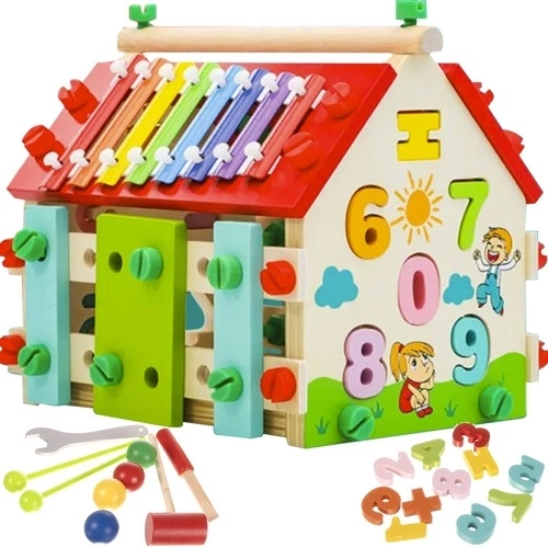 Educational Wooden House for Kids