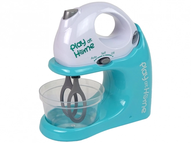 Mixer giocattolo per bambini con ciotola blu