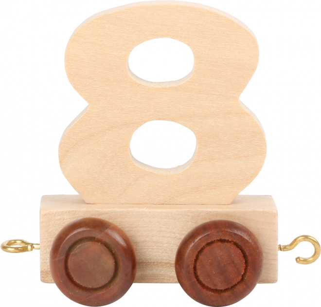 Wooden Train Track Wagon - Number 8