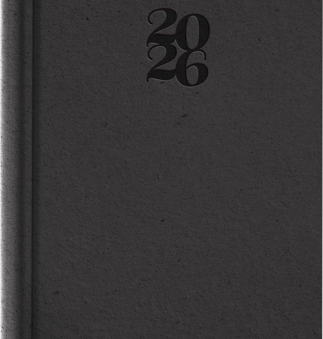 Agenda journalier Notique Essenza 2026, café, 15 x 21 cm