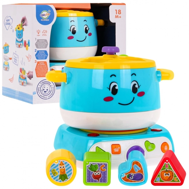 Interactive Pot with Cooker and Shape Sorter