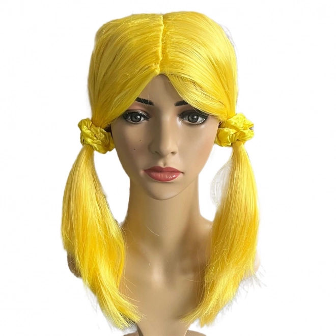 Lollipopz Green Wig – Yellow with ponytails