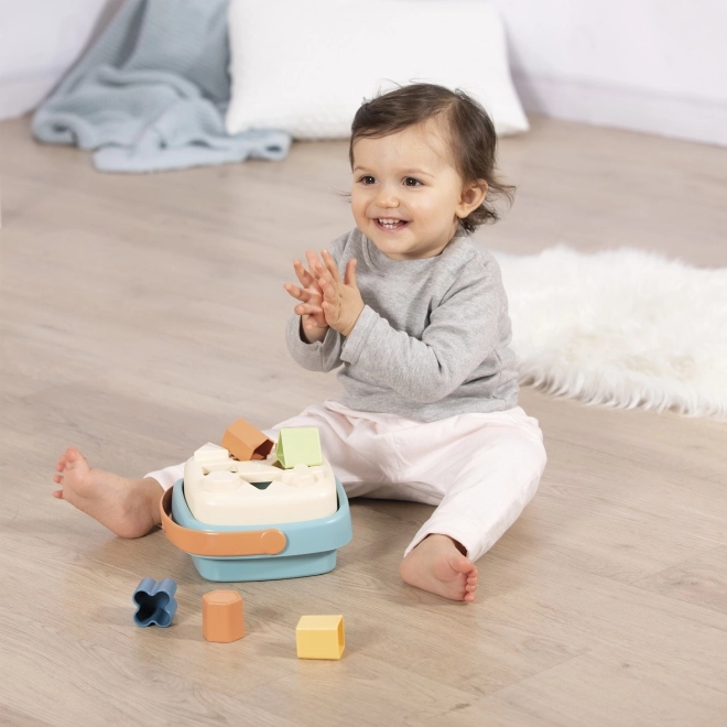 Smoby zöld bioplasztik játékkészlet - hajó, torony, formaválogató