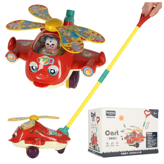 Push Along Toy Airplane Helicopter with Sound