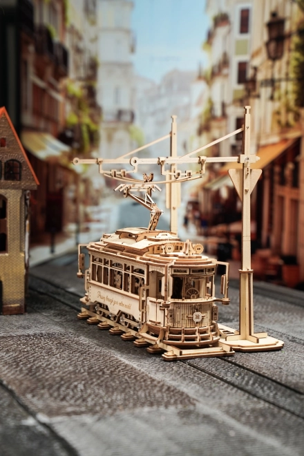 3D Wooden Mechanical Tram Puzzle