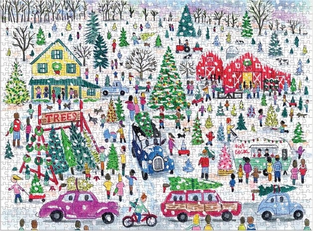 Christmas Tree Farm Puzzle by Galison - 1000 Pieces