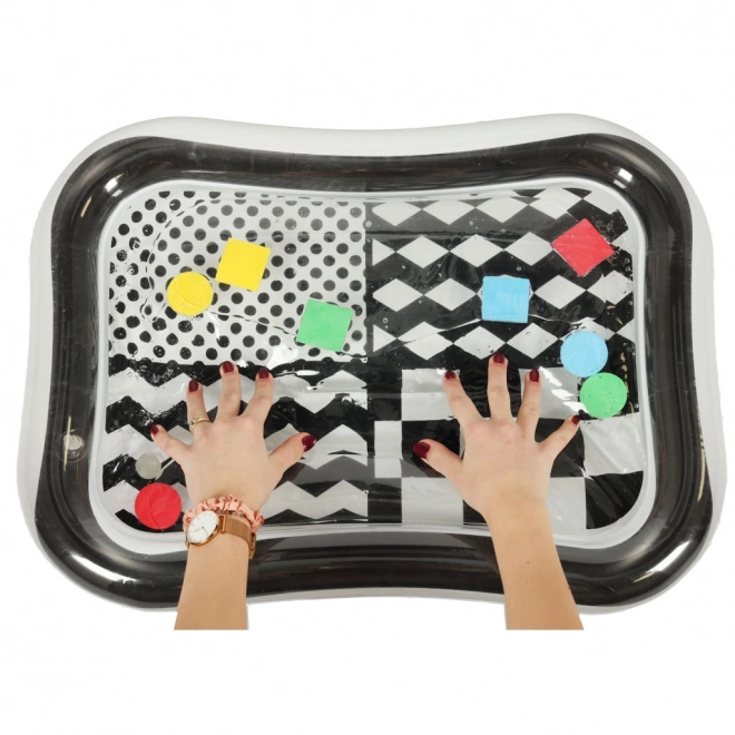 Inflatable Sensory Water Mat for Babies Black and White Patterns