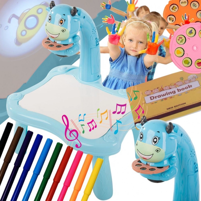Children's Projector Drawing Table with Markers