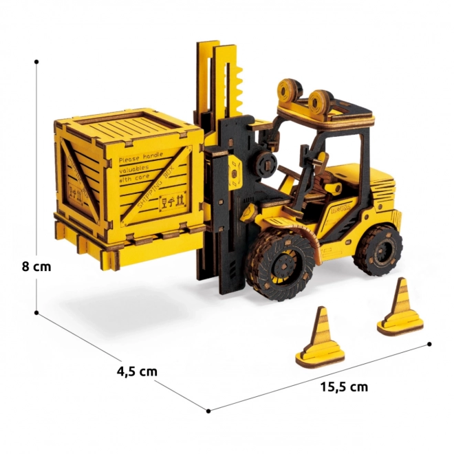 Wooden 3D Puzzle Forklift by RoboTime