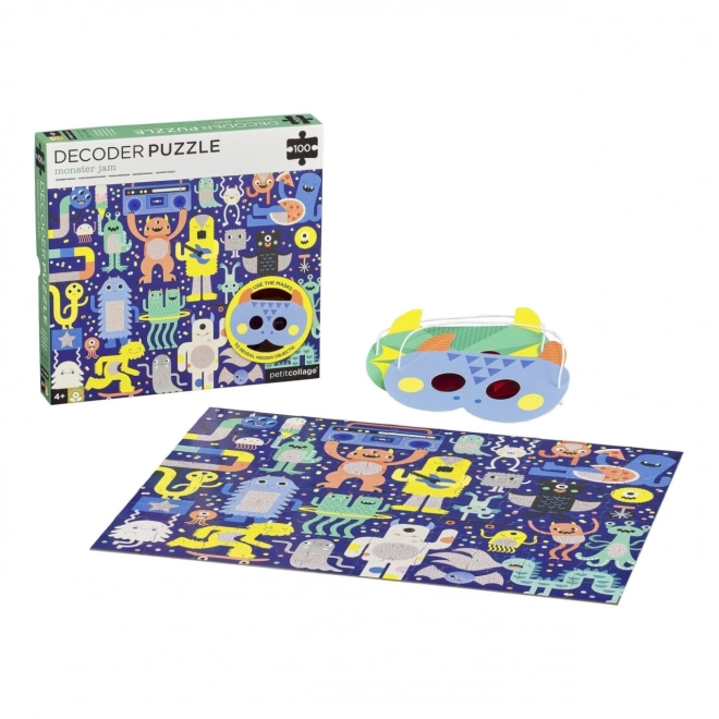 Petit Collage Monster Puzzle with 3D Glasses