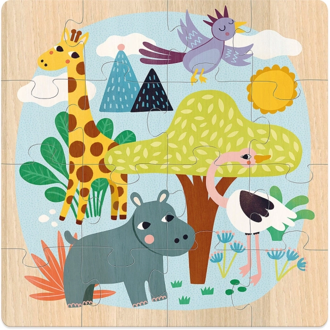 Wooden World Animals Puzzle by Vilac