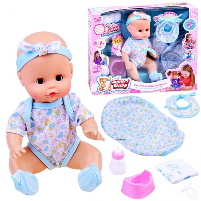 Interactive Baby Doll That Drinks and Talks – red