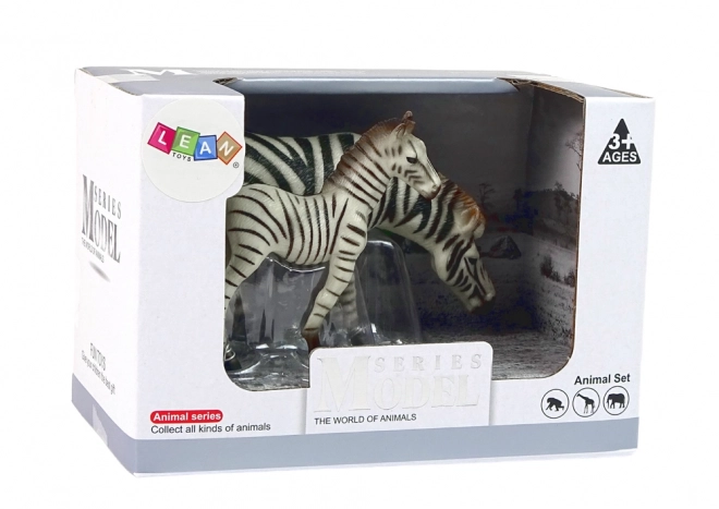 Zebra and Foal Animal Figurine Set