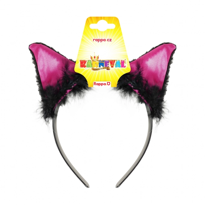 Cat Ear Headband with Feathers