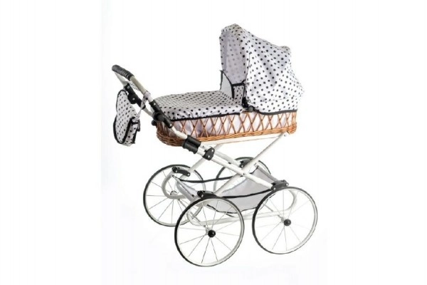 Retro Doll Pram with Adjustable Handle