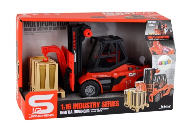 Red Forklift Toy with Sounds and Lights
