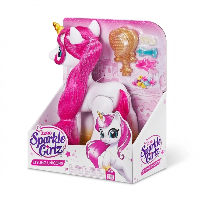 Sparkle Girlz Shimmering Unicorn Styling Figure