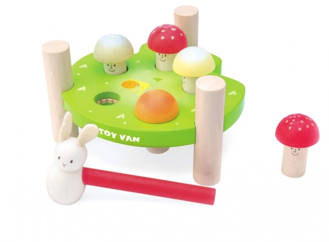 Wooden Tapping Toy Happy Mushrooms