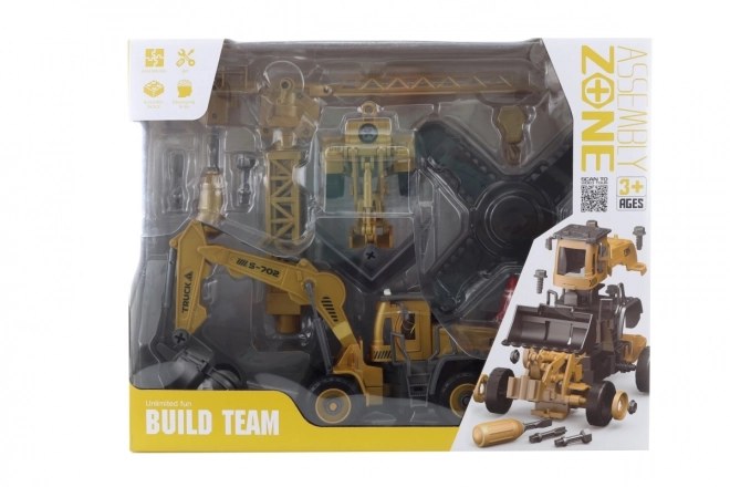 Construction Set with Crane and Battery-Powered Truck