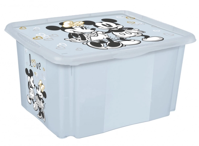 Large Storage Box with Lid Mickey Blue