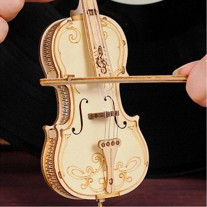 Robotic Wooden 3D Puzzle Cello