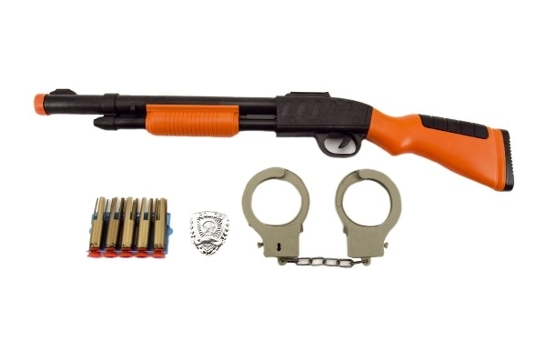 Police Toy Rifle with Handcuffs and Suction Cup Ammo