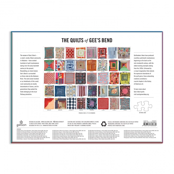 Galison Gee's Bend Quilts Puzzle 1000 Pieces