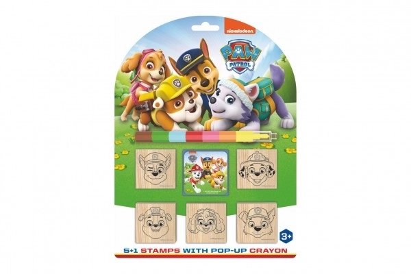 Wooden Stamp Set with Ink Pad and Crayons Paw Patrol