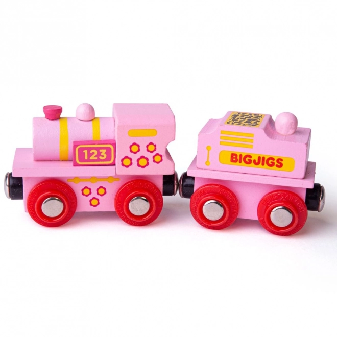 Pink Train Engine with Tender