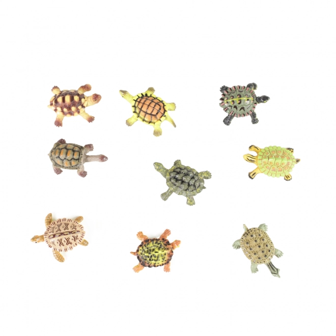 Turtle Toy Set with 9 Figures