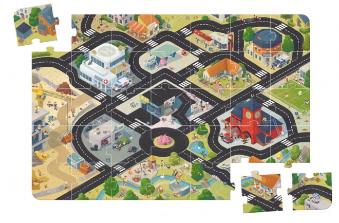 Large Puzzle Town Road