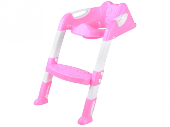 Pink Step Toilet Trainer with Adjustable Height