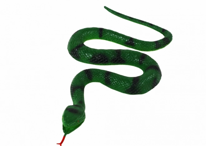 Green Rubber Snake with Black Patches