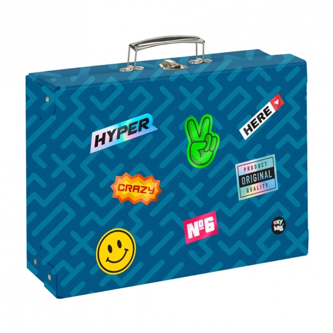 children's laminated suitcase A4 with stickers