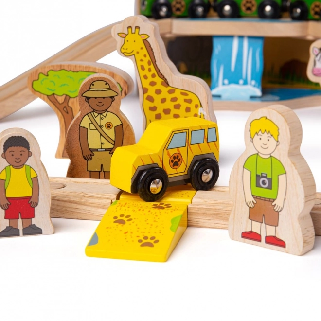 Wooden Train Safari Adventure Set