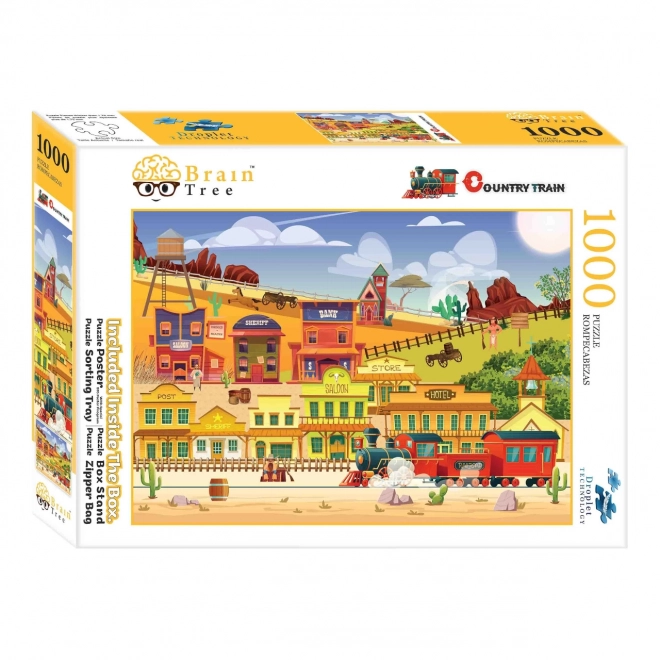 Brain Tree Puzzle Western Train 1000 Pieces