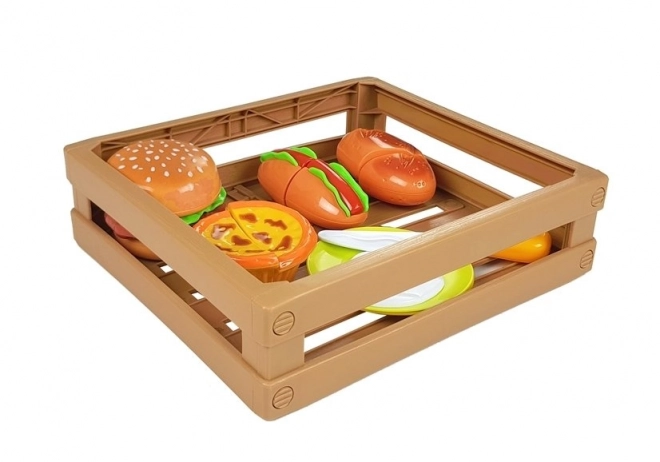 Burger Cutting Set with Velcro in a Box