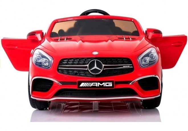 Red Mercedes Battery-Powered Ride-On Car with LCD Display