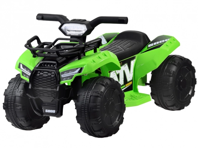 Children's Battery-Powered Quad with Lights – green