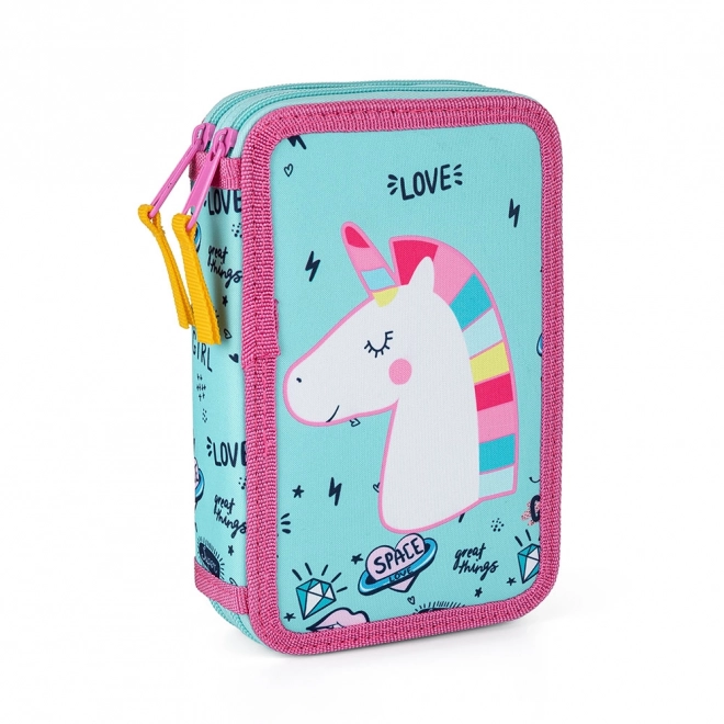 Unicorn Iconic Two-Compartment School Pencil Case