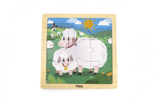 Wooden Sheep Puzzle for Toddlers