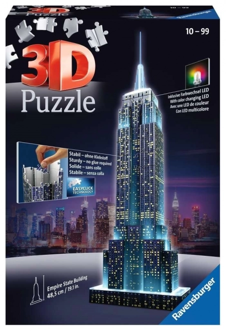 Ravensburger Glowing 3D Puzzle Night Edition Empire State Building