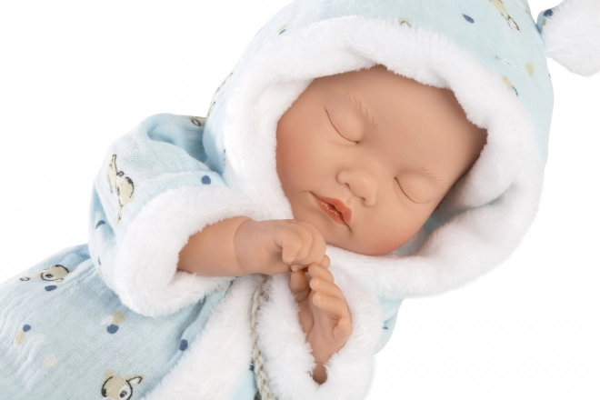 Realistic Sleeping Baby Doll with Soft Fabric Body by Llorens