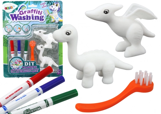 DIY Artistic Dinosaur Figurine Set