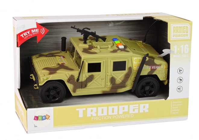 Military Friction Powered Car Toy in Light Camo