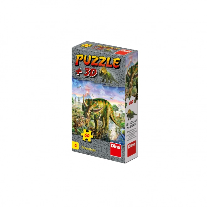 Dinosaur Puzzle with Figurine: Tyrannosaurus Rex 60 Pieces