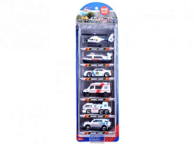 Set of 6 Metal Toy Cars – emergency service