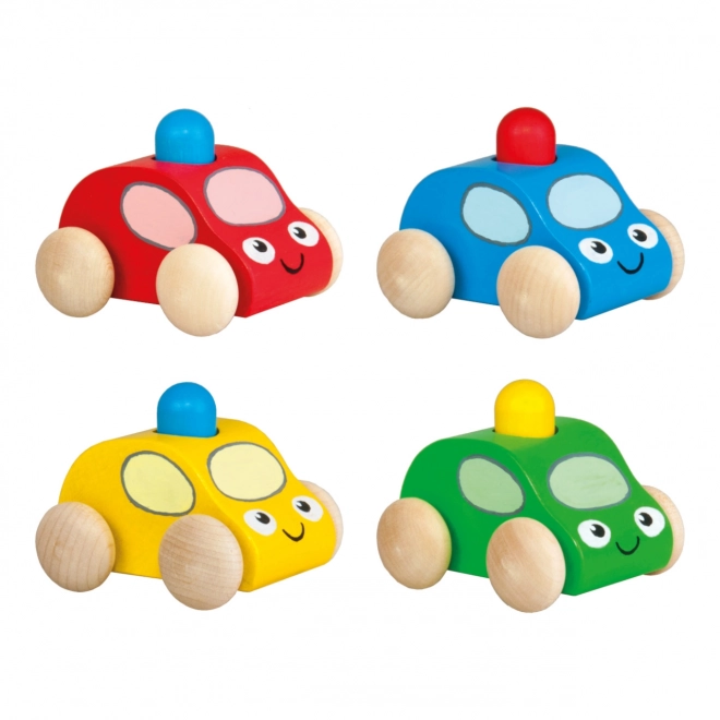 Squeaky Wooden Car with Beacon - Green