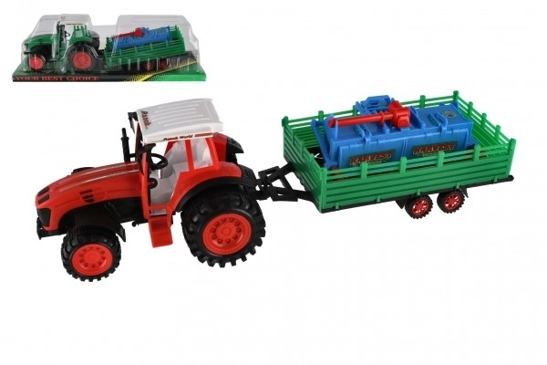 Farm Tractor with Trailer and Rotavator Toy