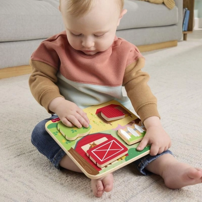 Fisher-Price Wooden Hide-and-Seek Game with Animals